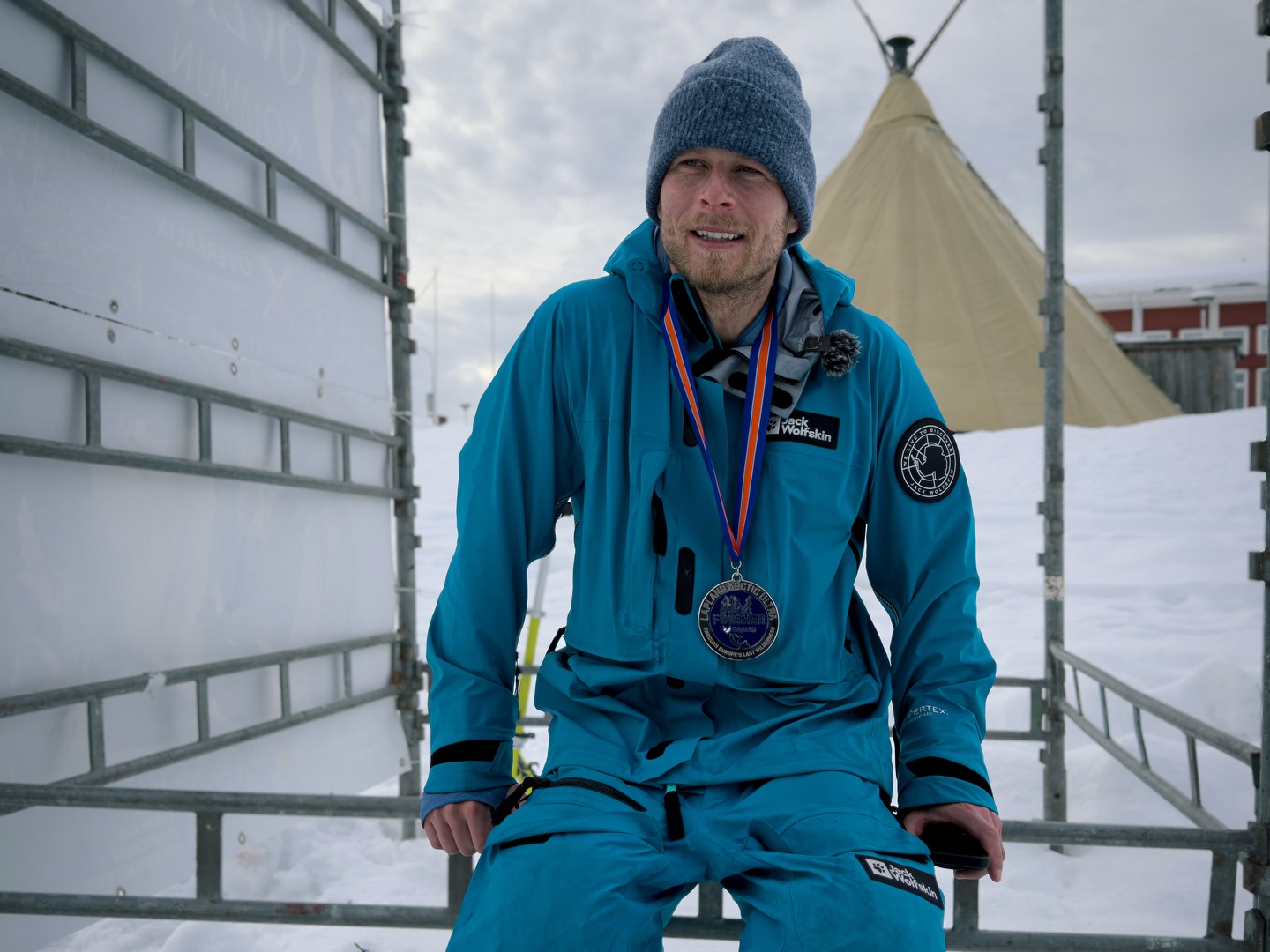 Paweł at the Lappland Arctic Ultra finish line